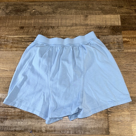 SKIMS Loose Boxer Shorts Blue XXS Cotton Lounge Sleep Shorts Women - Picture 6 of 9